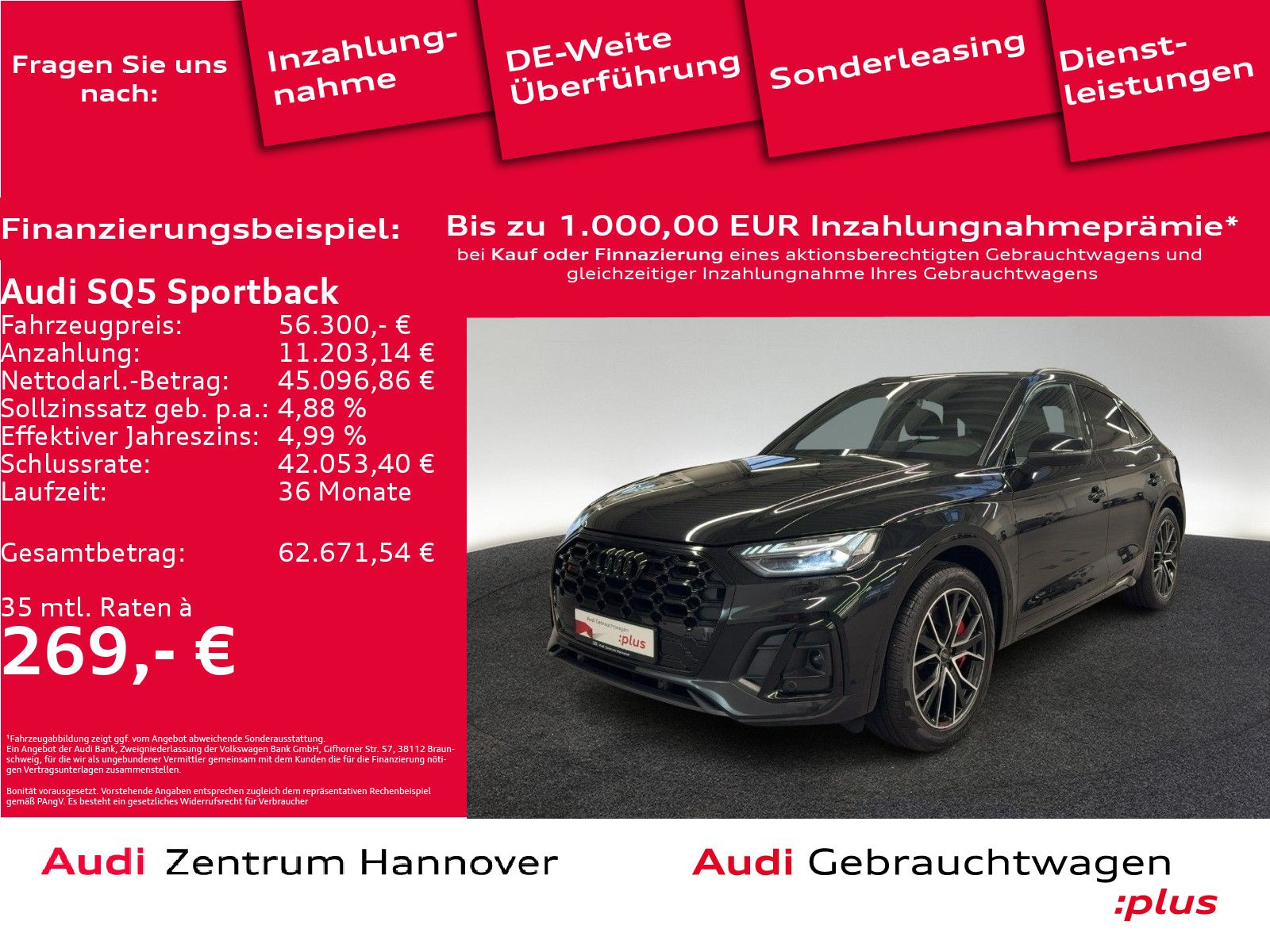 Audi SQ5 Sportback 55 TDI quattro Matrix AHK Kamera