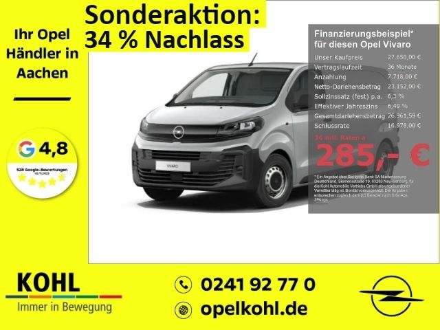 Opel Vivaro Kasten M 1.5 D 120PS Start-Stop Temp PDCv