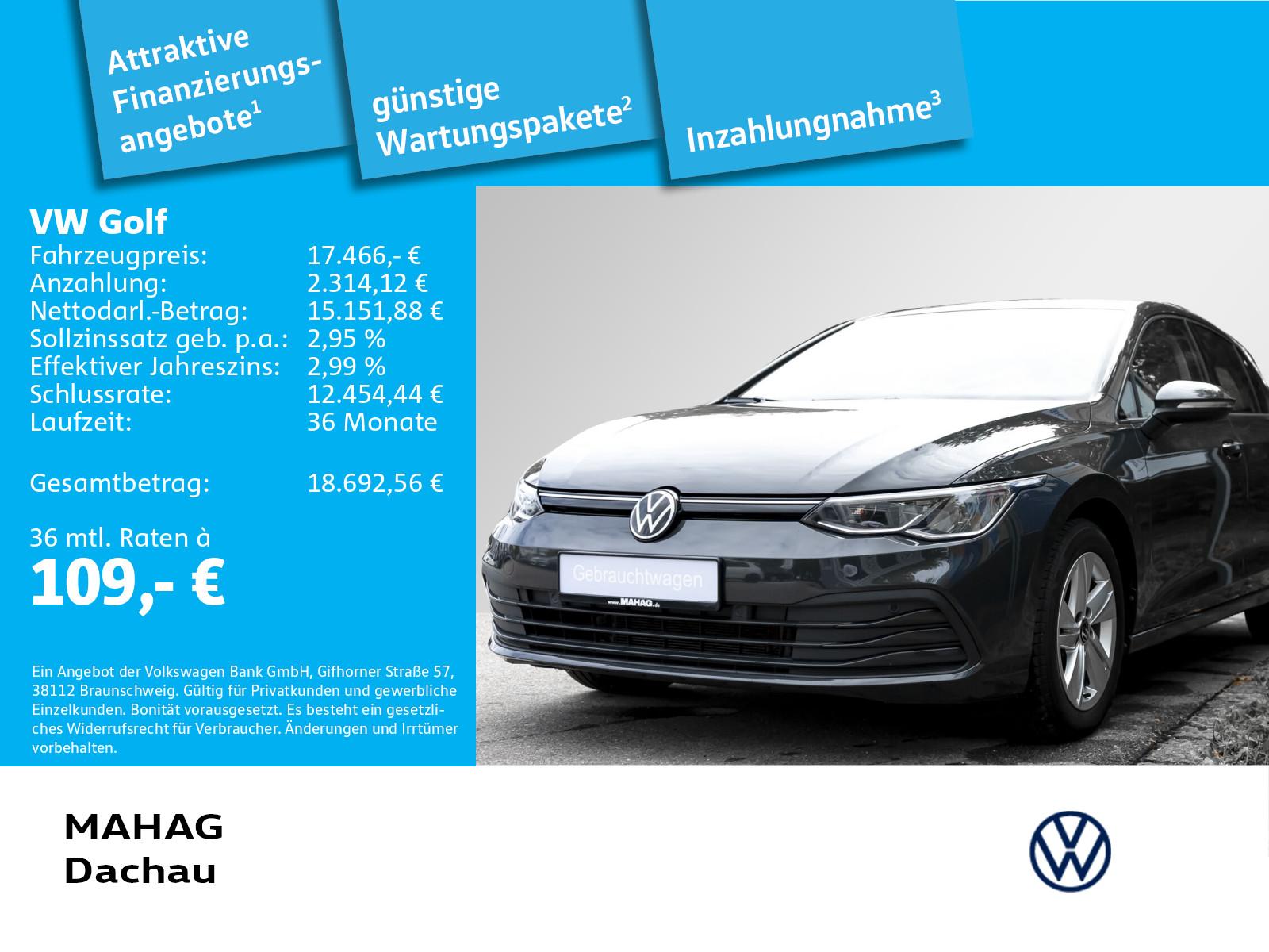 Volkswagen Golf VIII Life 2.0 TDI LED Navi PakPilot App DSG, миниатюра 23