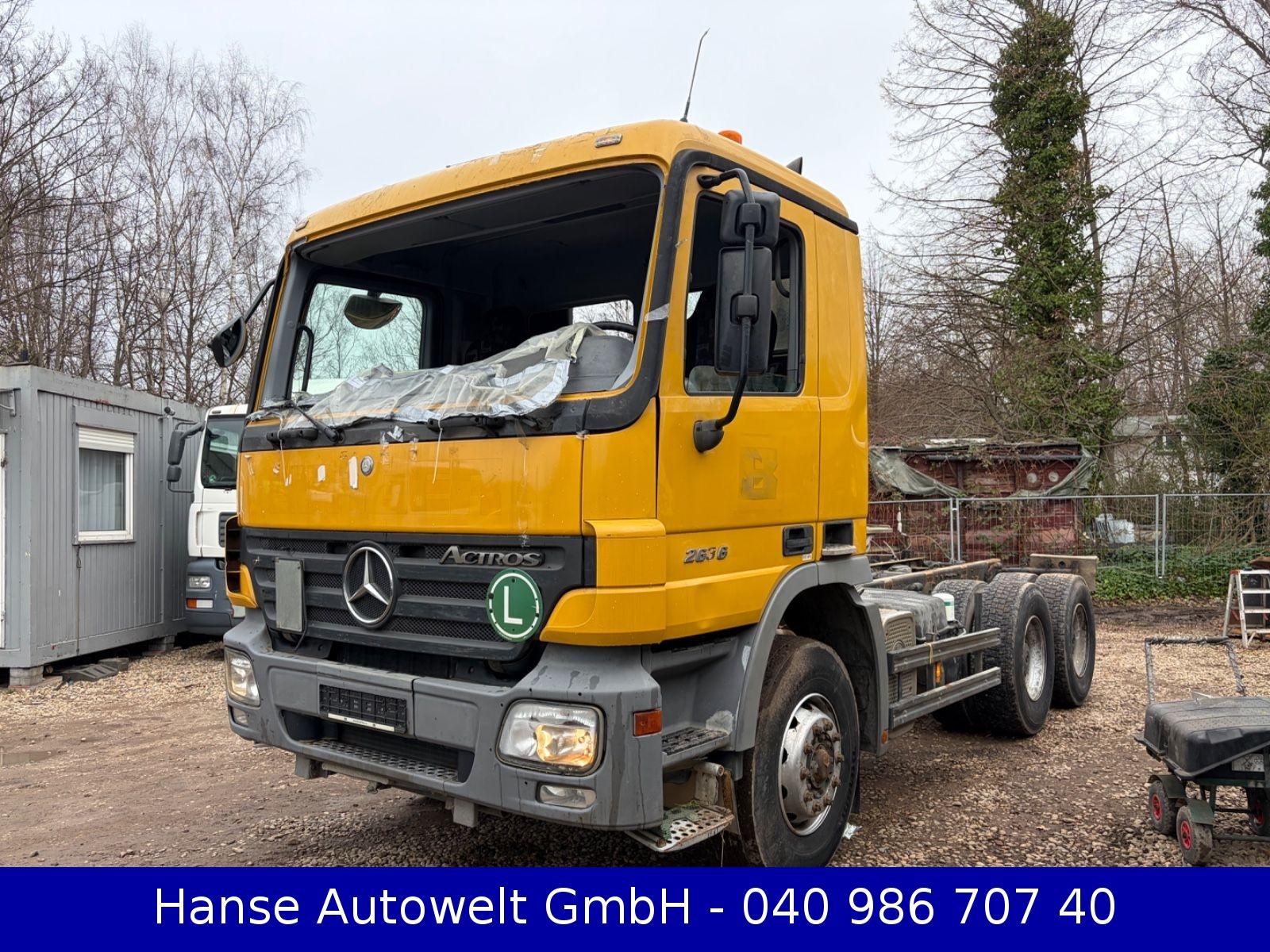 Mercedes-Benz 2636 Actros Fahrgestell*German*6x4*BB*EPS*3Pedal