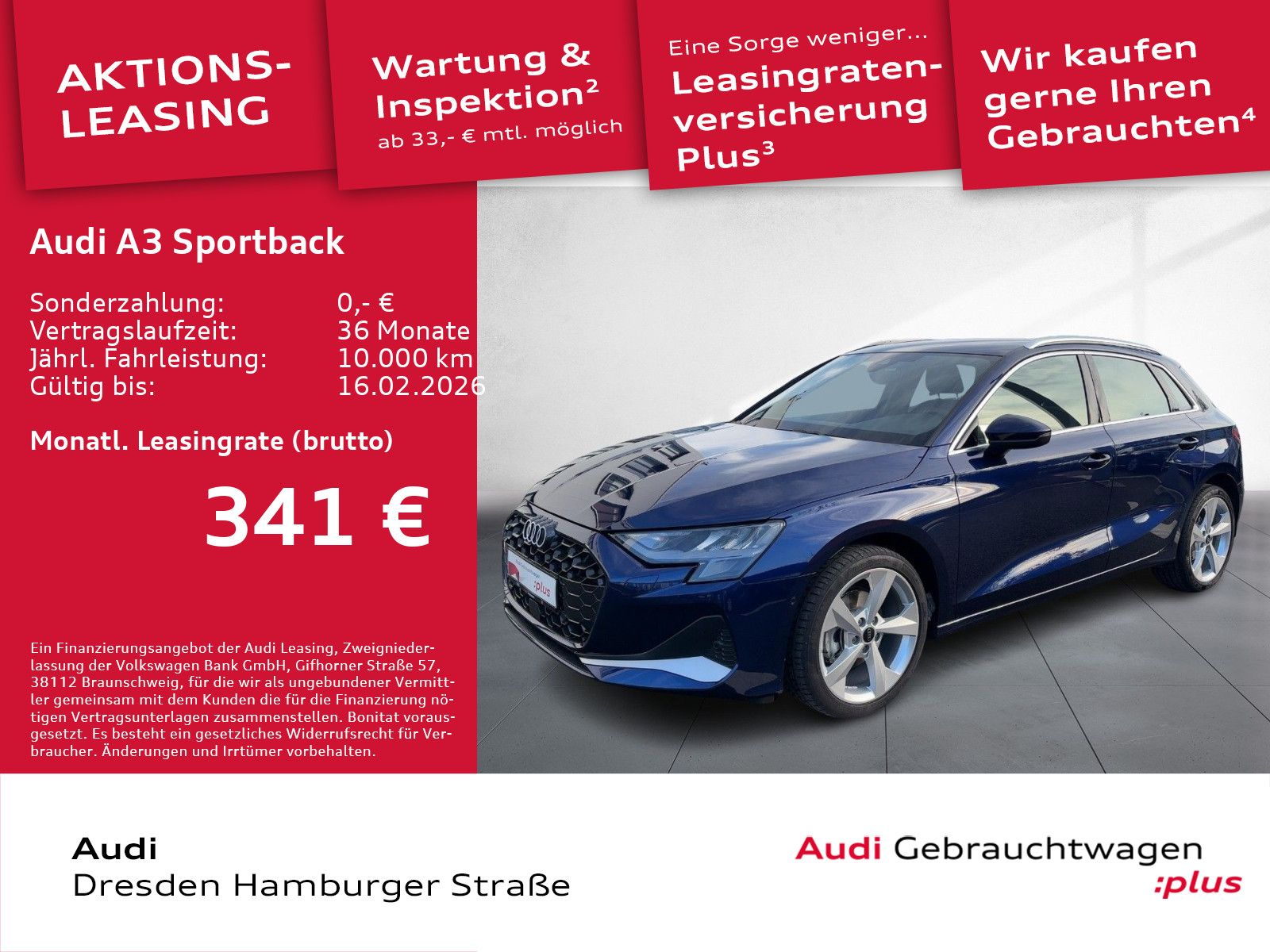 Audi A3 Sportback 30 TFSI Advanced Navi S tronic