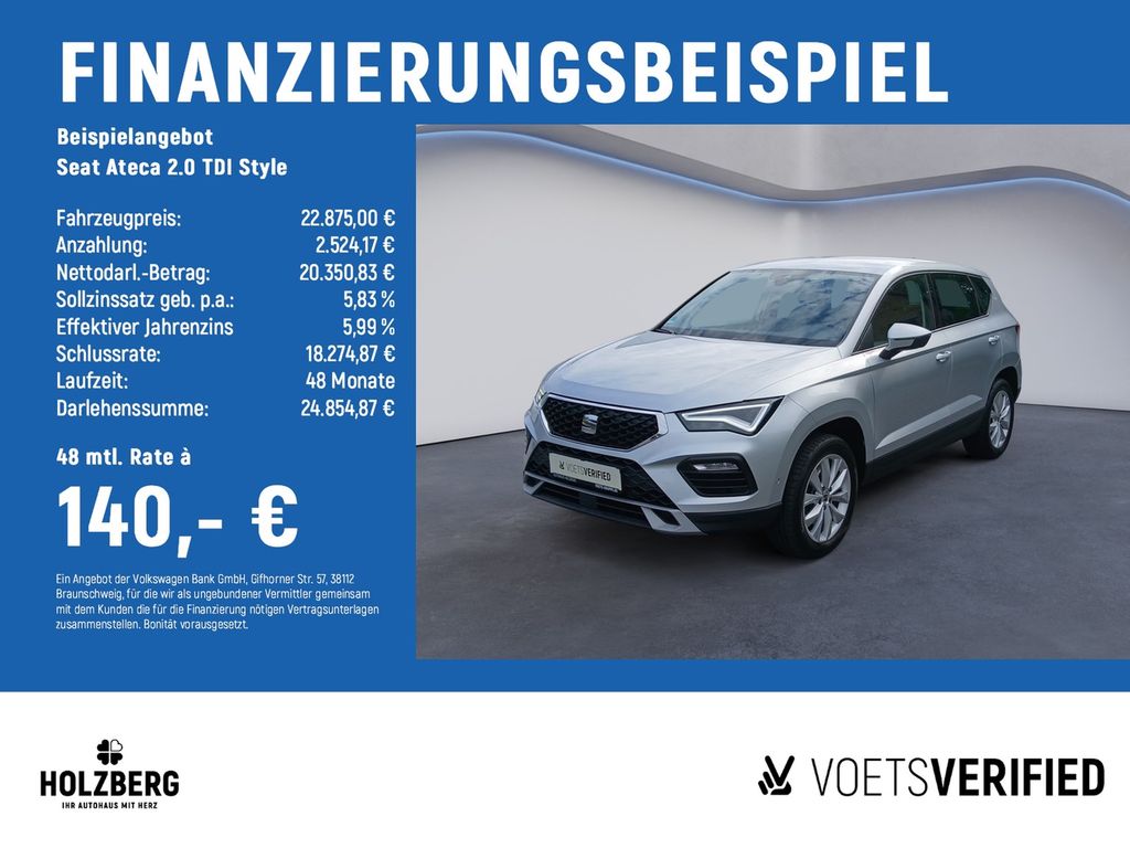 Seat Ateca 2.0 TDI Style AHK+ACC+Carplay