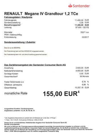 Fahrzeugabbildung Renault Megane IV Grandtour 1.2TCe Intens>NAV/PDC/T.LEDE