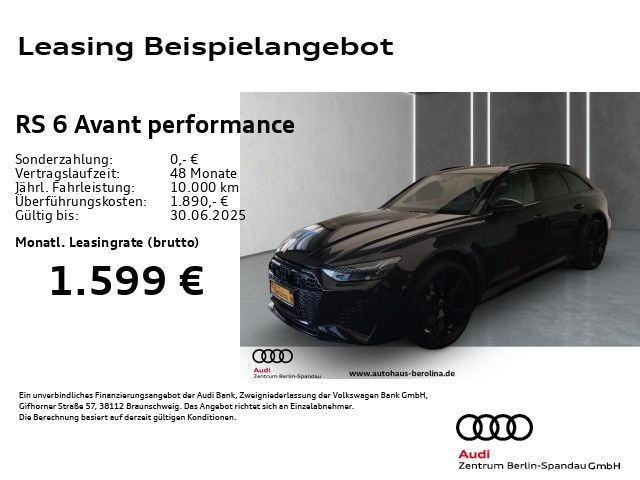AUDI RS6 Avant performance *PANO*StdHz*HD-MATRIX*HuD*