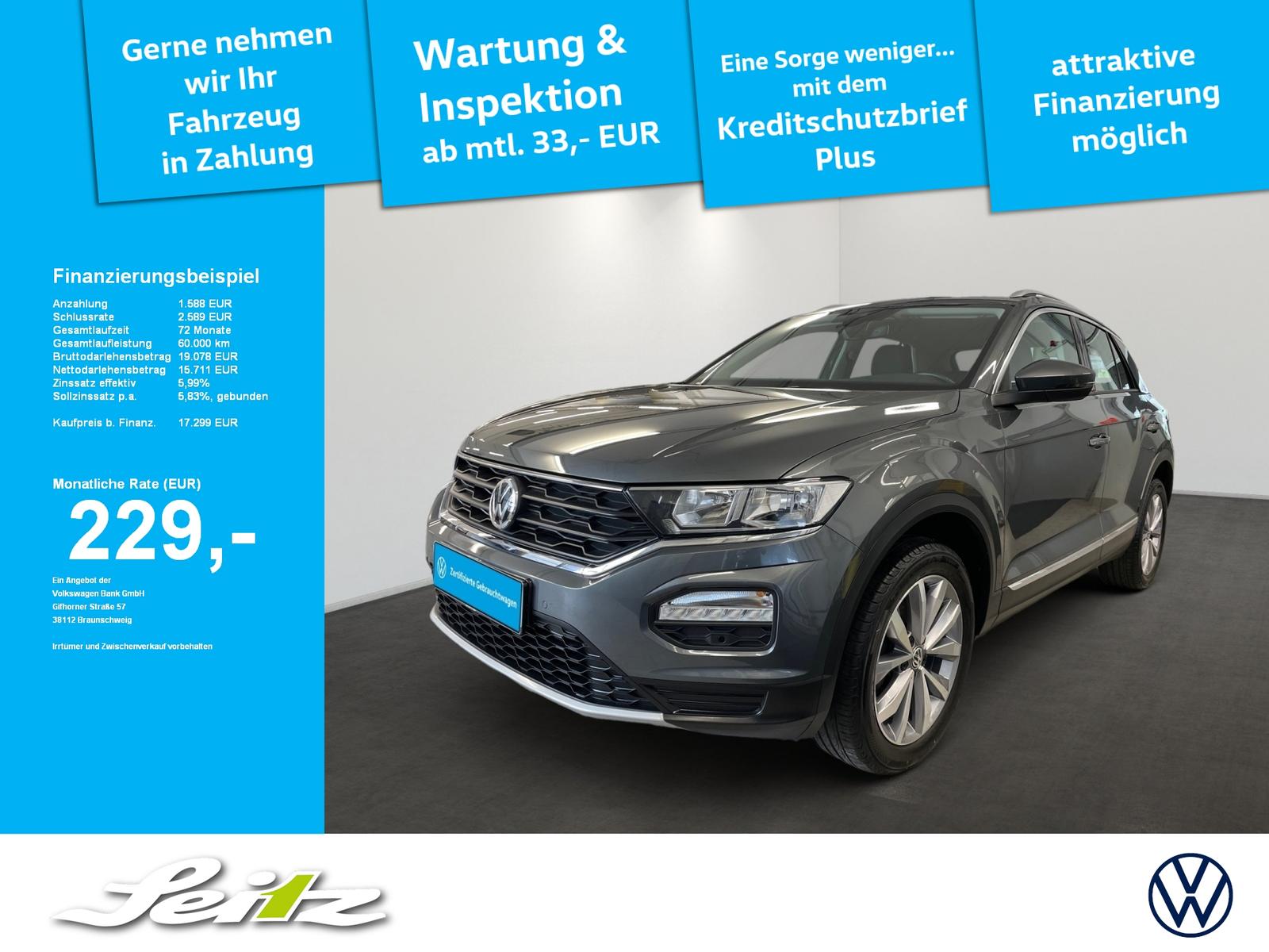 Volkswagen T-Roc 1.0 TSI Style *AHK*PARKSENSOR*SITZHZG*