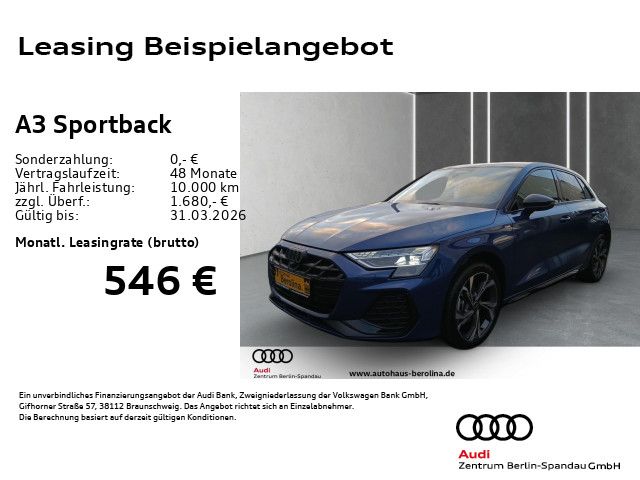 Vorschaubild: AUDI A3 Sportback TFSI S line S tronic *MATRIX*SONOS* (Fahrzeug-Nr. ABDN21)
