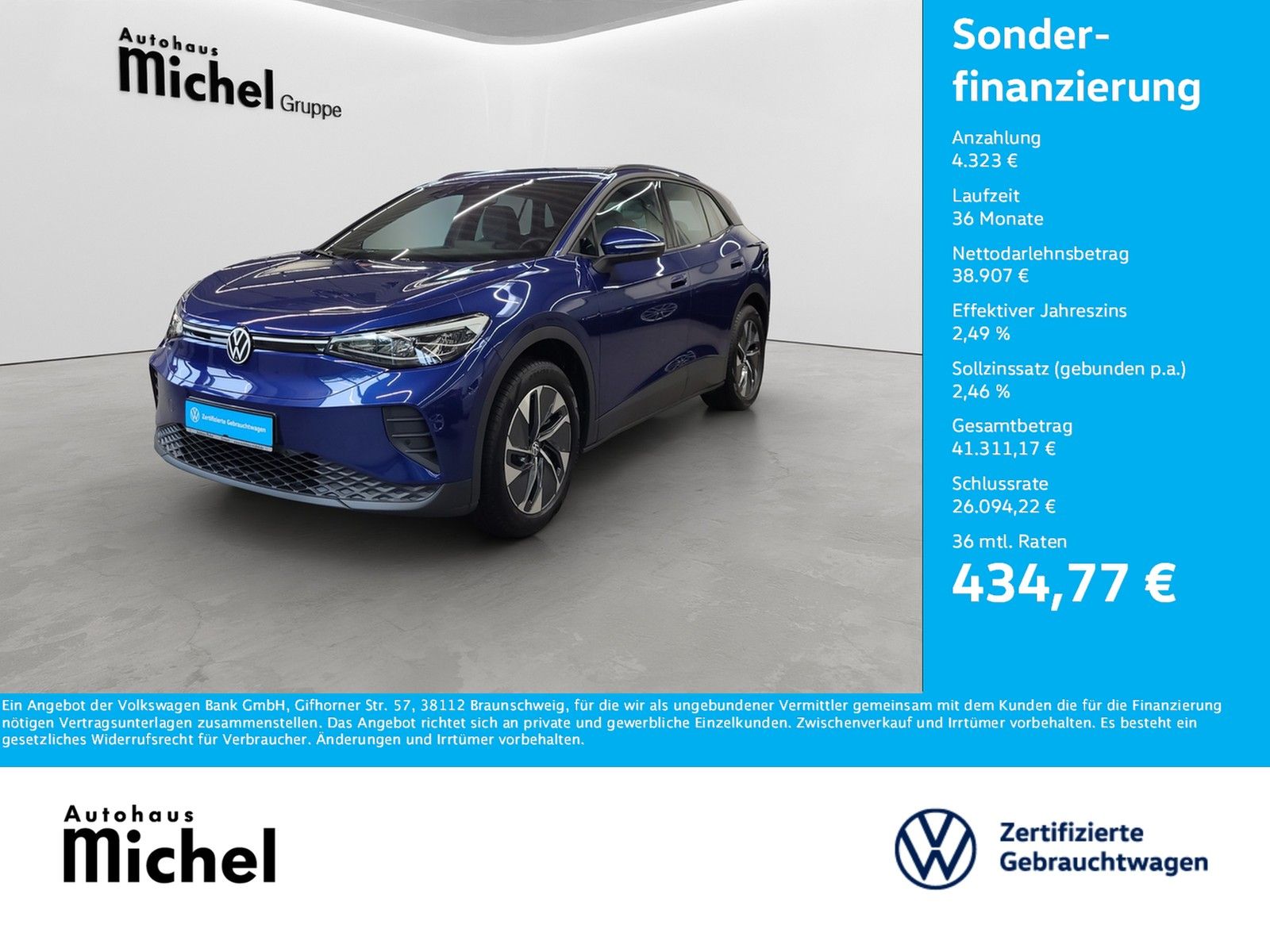 Volkswagen ID.4 Pro 210kW 77kWh Wärmepumpe TravelAssist Nav foto 2
