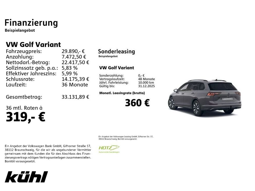 Volkswagen Golf VIII Variant 2.0 TDI DSG Goal AHK MATRIX RE foto 2