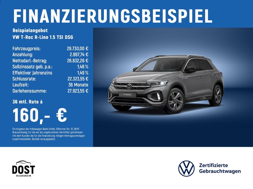 T-Roc R-Line 1.5 TSI DSG RearView+AHK+SHZ+LED