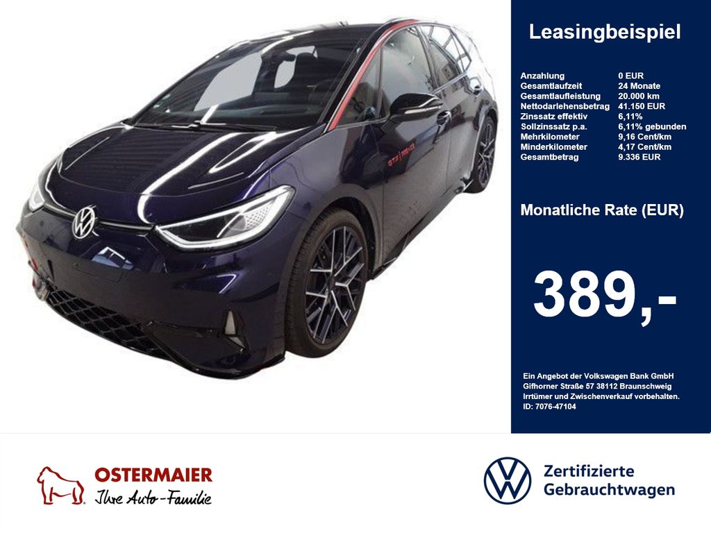 Volkswagen ID.3 GTX FIRE & ICE 326PS NP.66T ACC.5J-G.WÄRMEP