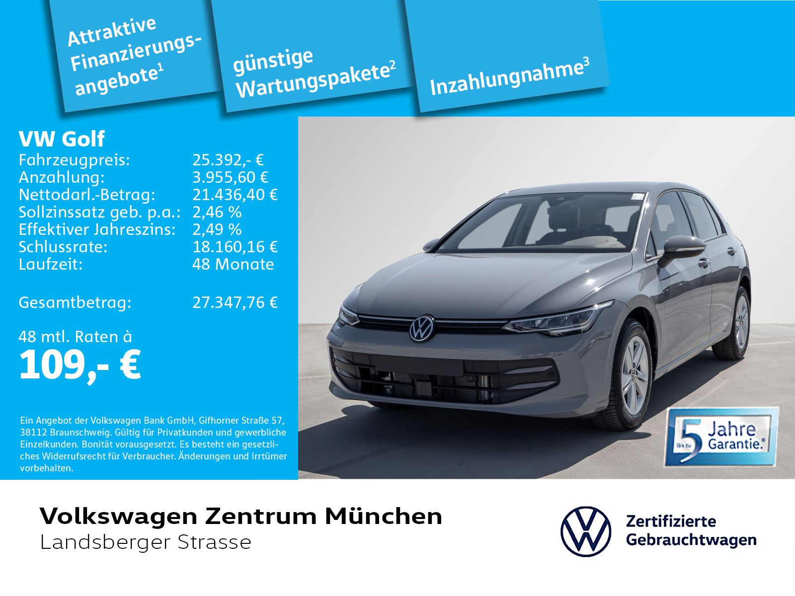 Volkswagen Golf VIII Life 1.5 eTSI ACC LED RearView ParkPil