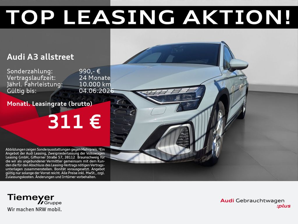 Abbildung Leasingangebot Audi A3 allstreet 40 TFSIe LED KAMERA AHK NAVI+ SPORT