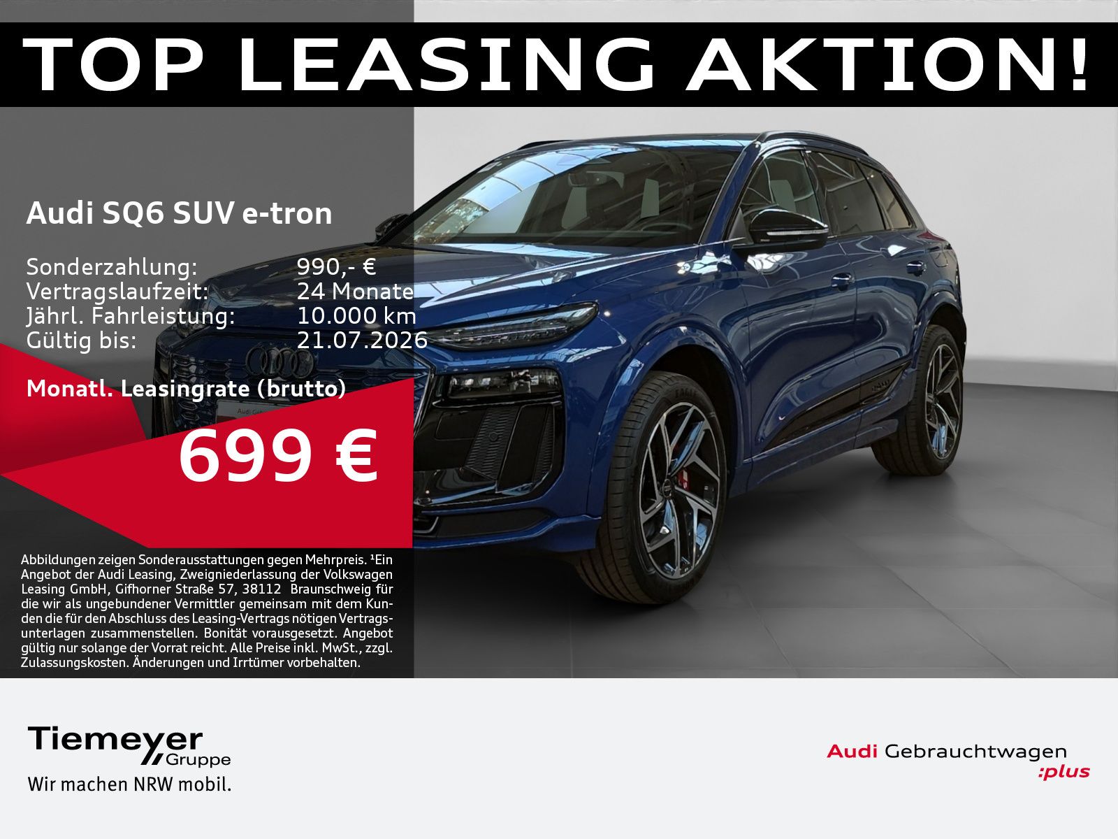 Audi SQ6 e-tron Q EDT ONE PANO HuD BuO LUFT S-SITZE+