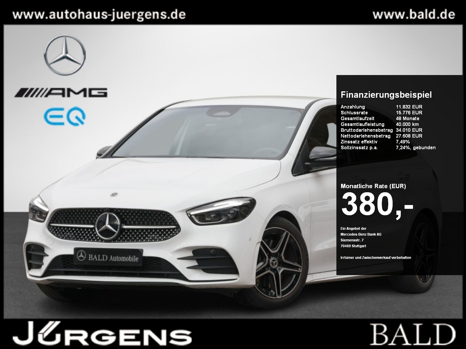 MERCEDES-BENZ B 220 d AMG-Sport/AHK/MLB/Night/LED/Cam/Keyl/18'