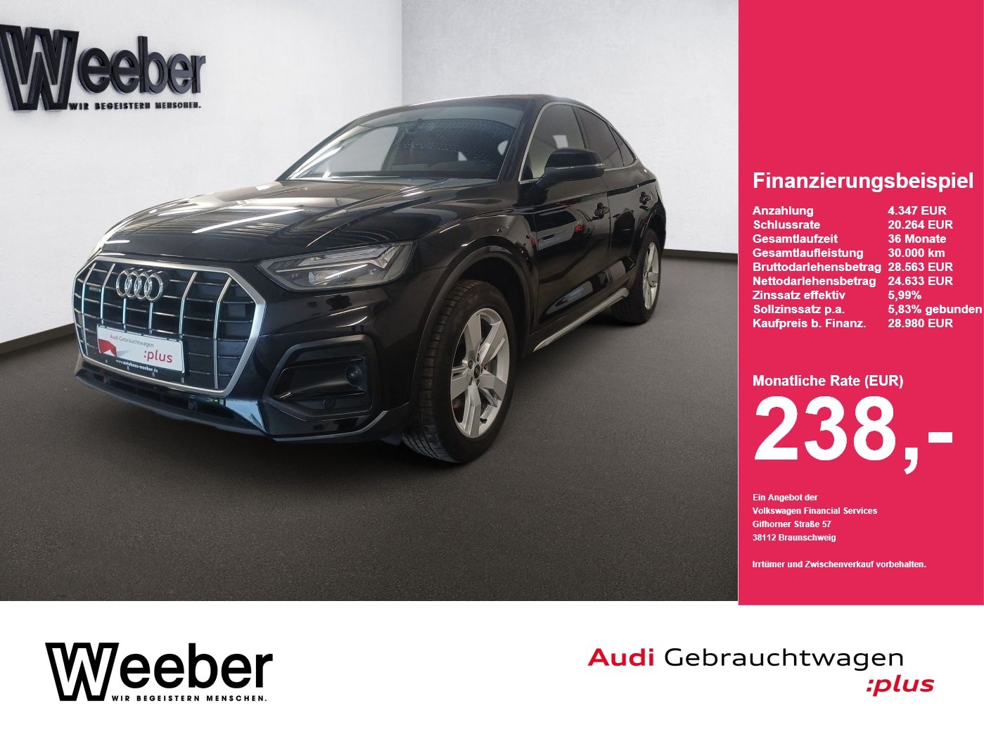 Audi Q5 Sportback quattro advanced *AHK*19 LM*SHZ*KAM