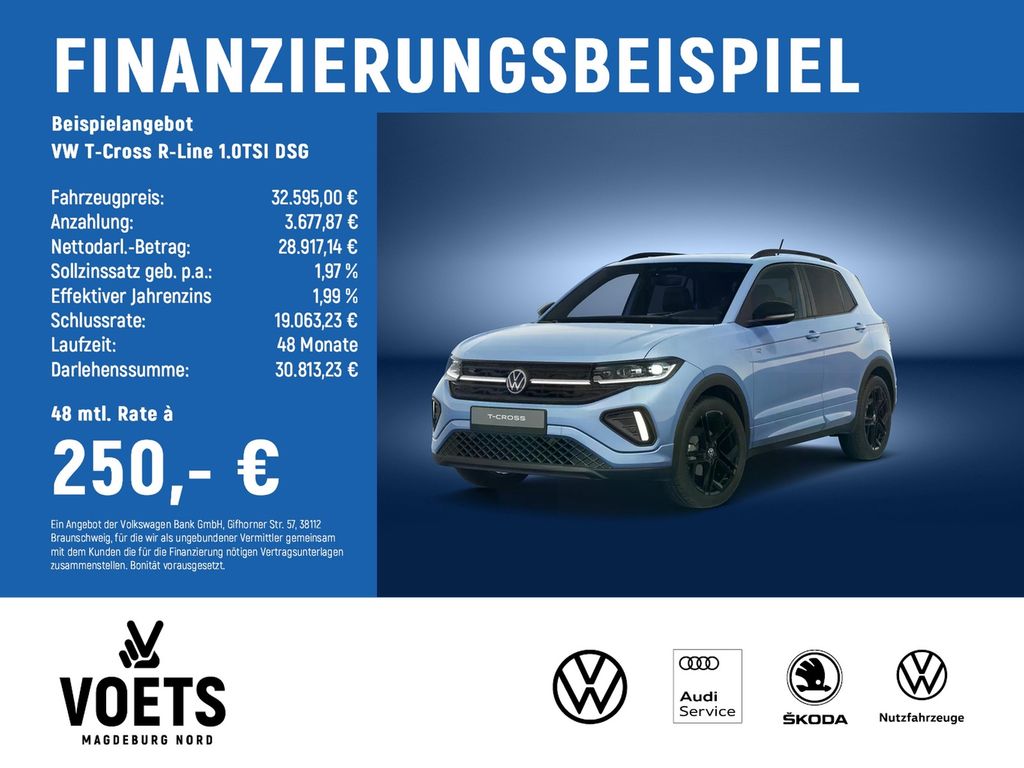 T-Cross R-Line 1.0TSI DSG LED+NAV+RFK+BLACKSTYLE