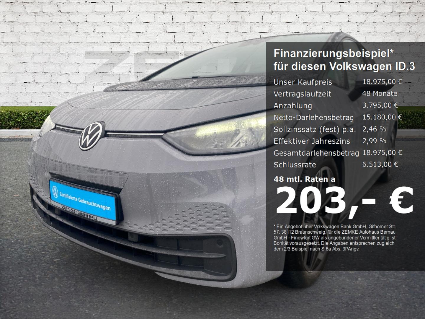 Volkswagen ID.3 Pure Performance 1,99% StandHZG Navi Digita