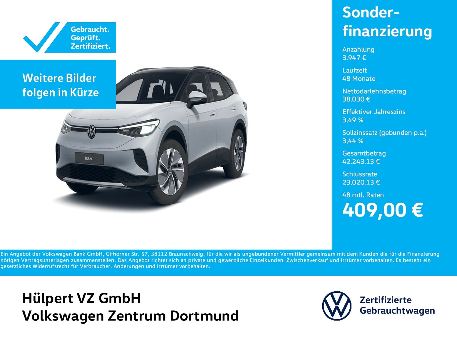 Volkswagen ID.4 Pro WÄRMEPUMPE AHK CAM ACC LM19 NAVI SITZHZ foto 1