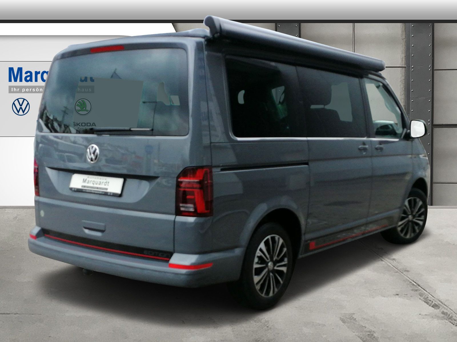 VW T5 Vorhang Heckscheibe und nach vorne zur Fahrerkabine