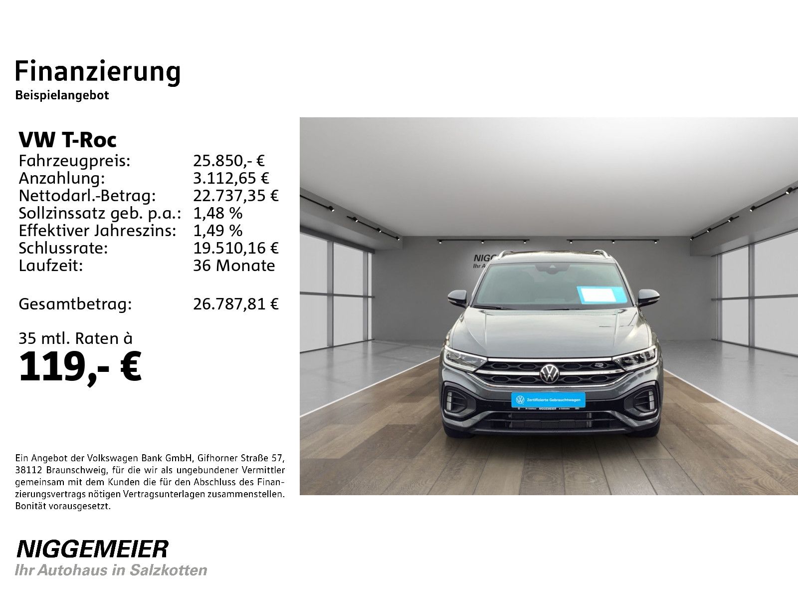 Volkswagen T-Roc 1.0TSI R-LINE NAVI LED ACC APP-CONNECT foto 2