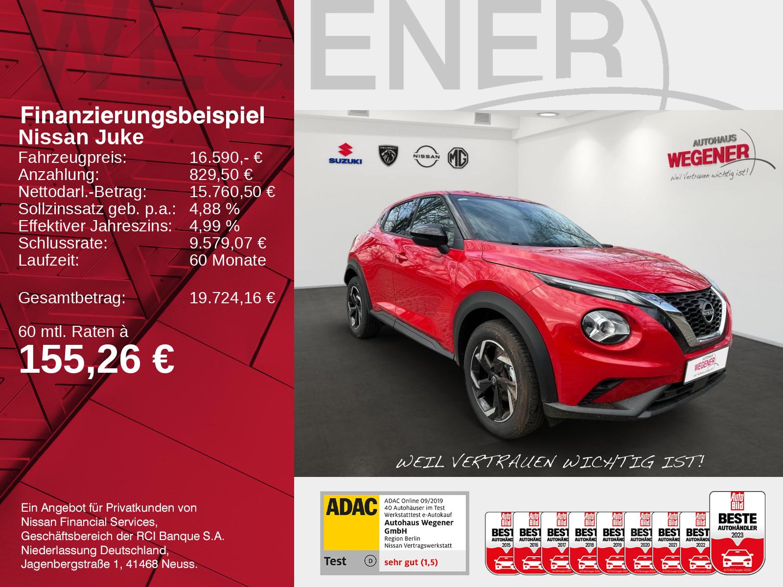 Nissan JUKE N-STYLE 1.0 DIG-T 114PS 6MT 17"LM Bes. DESI