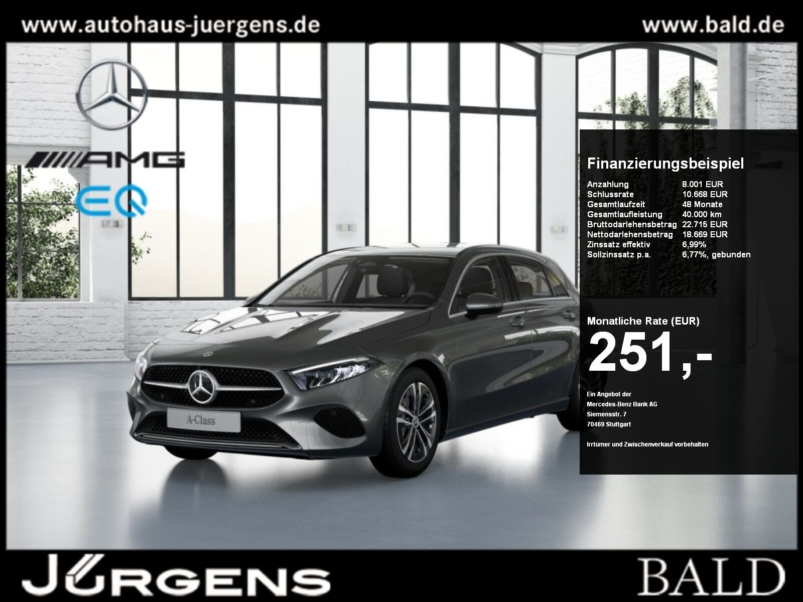 Mercedes-Benz A 180 Aero Progressive Distr Carbon ILS Cam LED