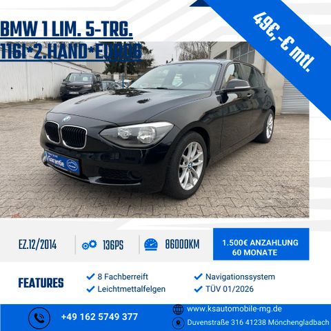 BMW 1 Lim. 5-trg. 116i*2.Hand*Euro6*TÜV 01/26*