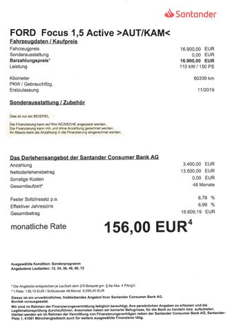 Fahrzeugabbildung Ford Focus ACTIVE 1,5 EcoB >AUT/Headup/NAV/LED/PAN<