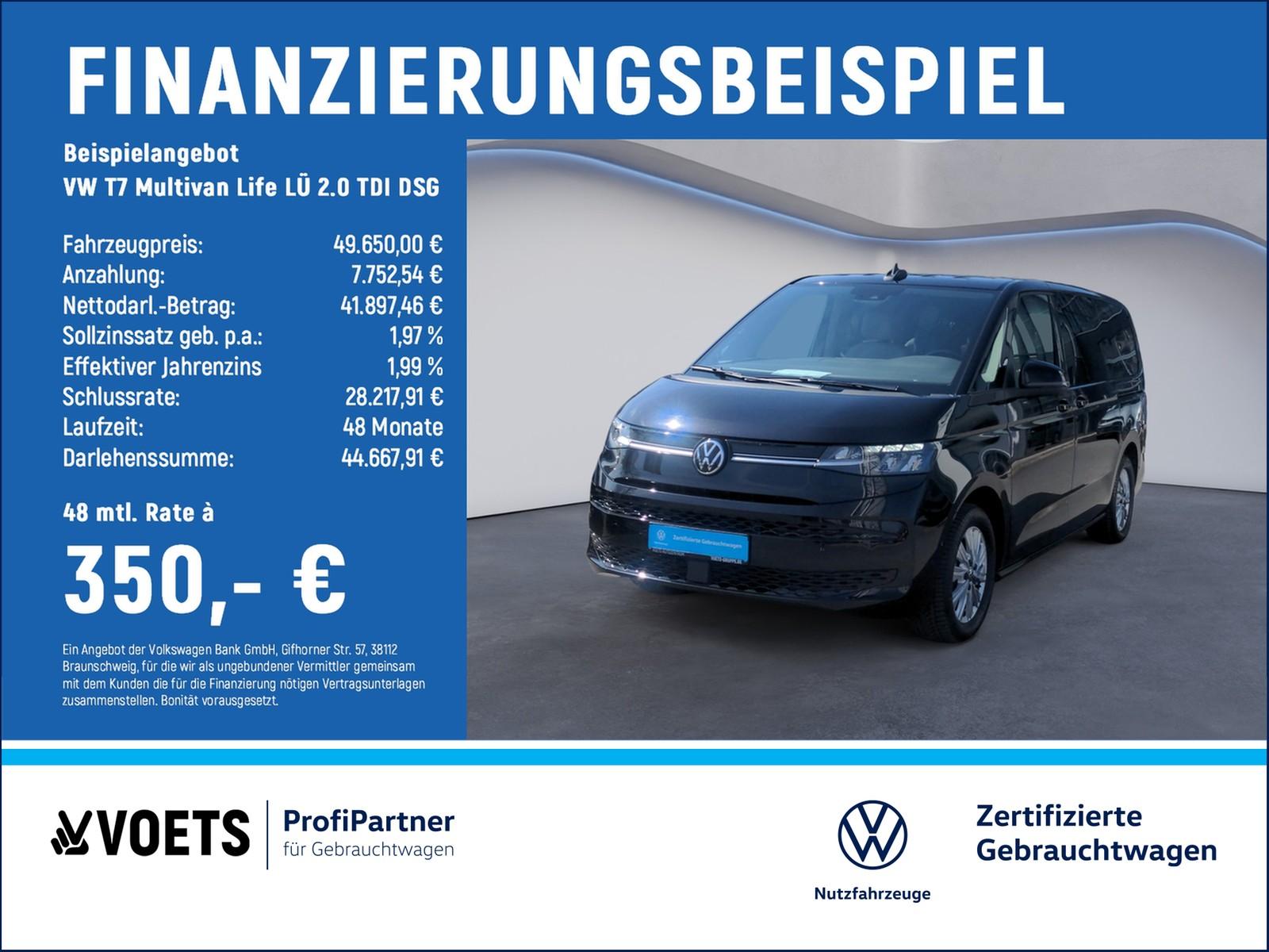 Volkswagen T7 Multivan Life LÜ 2.0 TDI DSG LED+RearView+SHZ