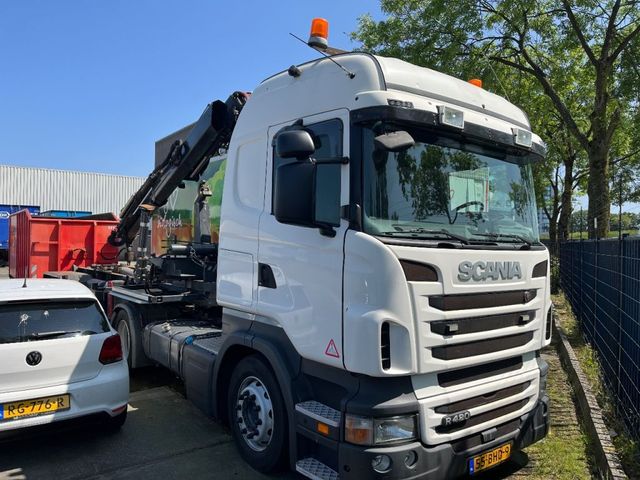 Scania R410 Haakarm oplegger Incl. Autolaadkraan