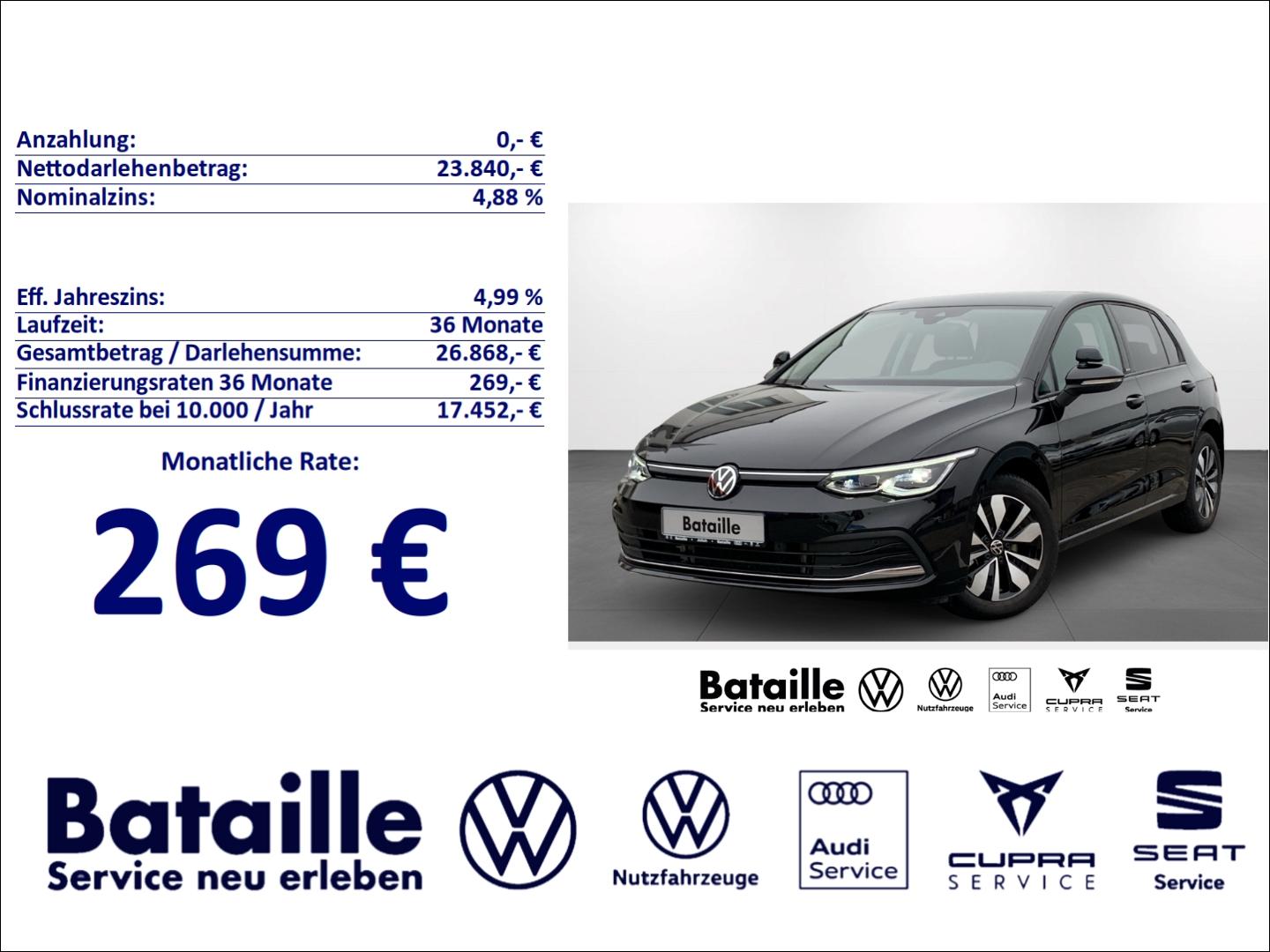 Volkswagen Golf VIII 2.0 TDI Move AHK Fahrschulausstattung