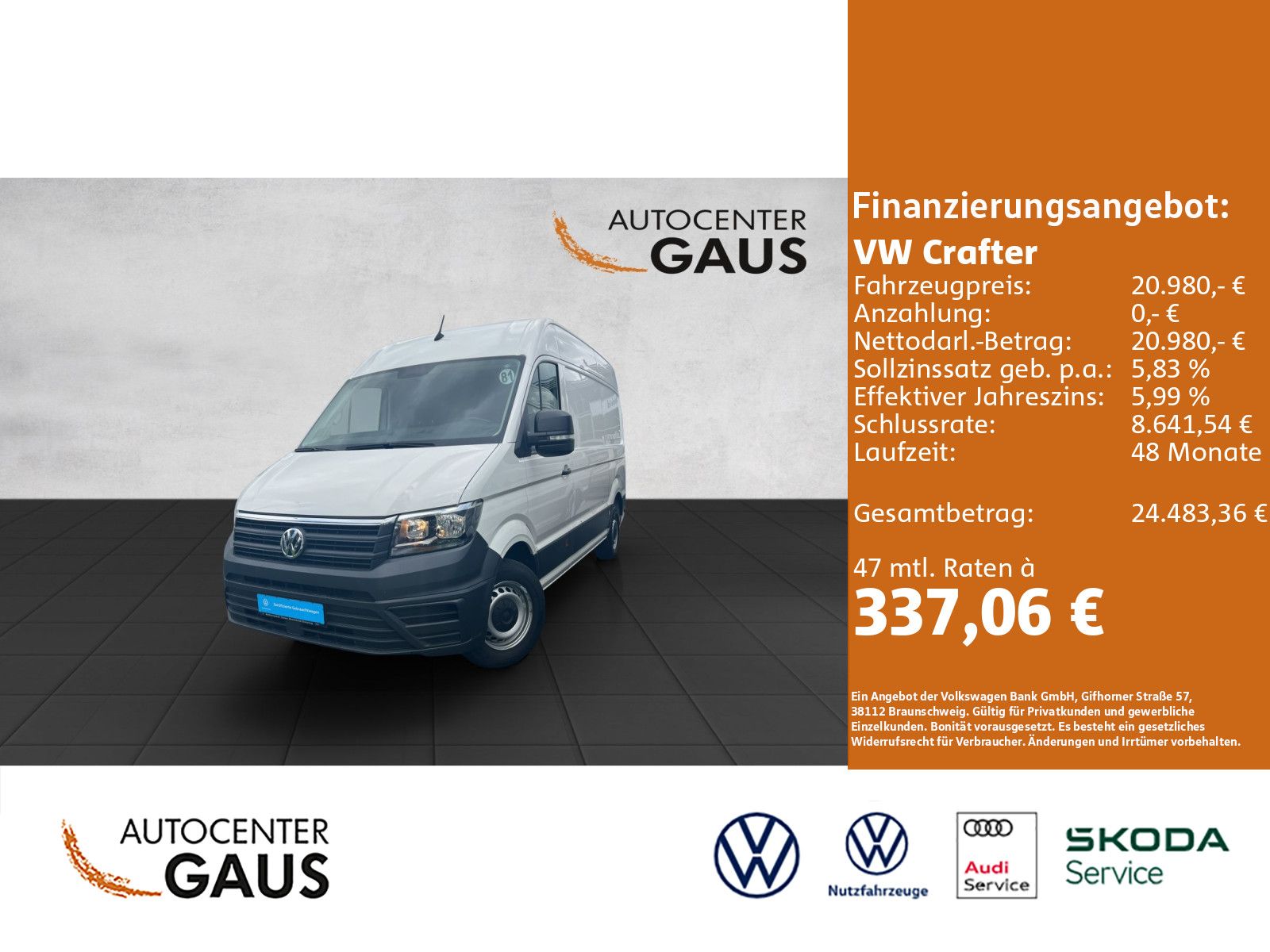 Crafter 30 Kasten 2,0 l 103 kW Frontantrieb 6-Ga