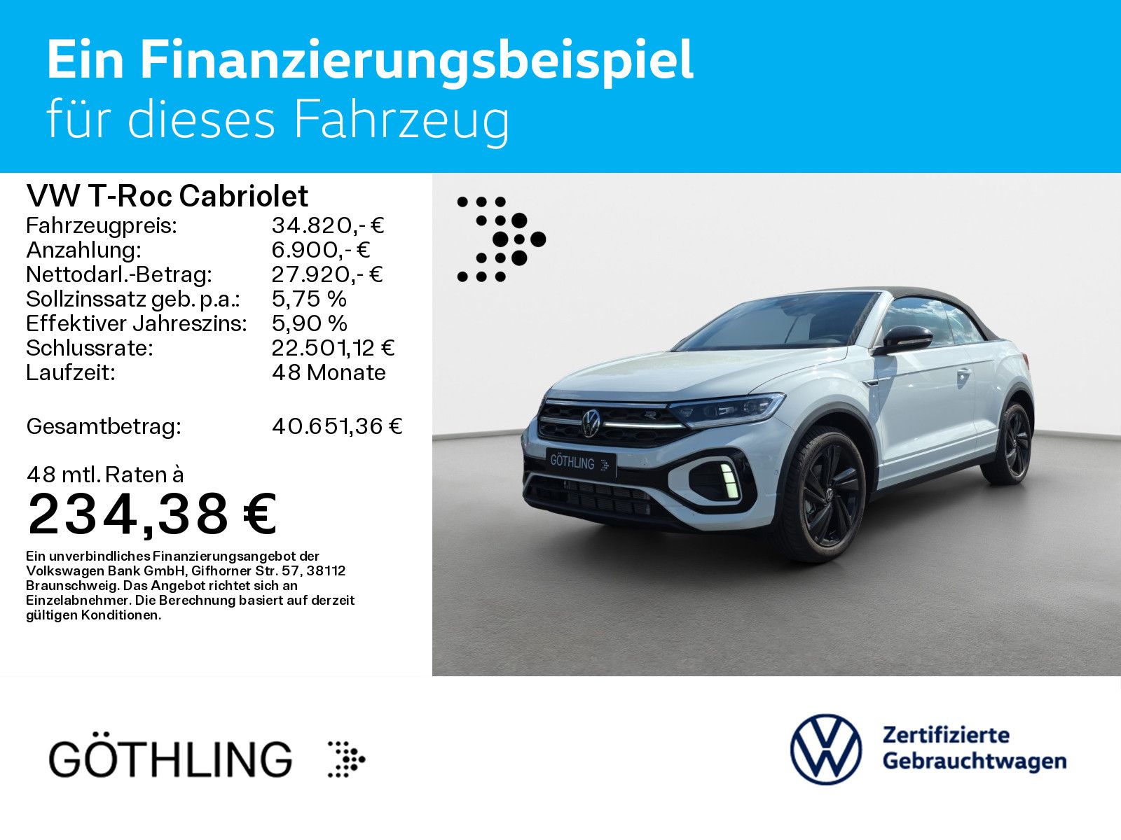 Volkswagen T-Roc Cabriolet R-Line black AHK Matrix Kam keyl foto 2