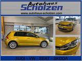 Volkswagen Golf 2.0 TDI Highline 4M NAVI SHZ RFK AHK StHz - mit Diesel-Antrieb: Gold, Limousine