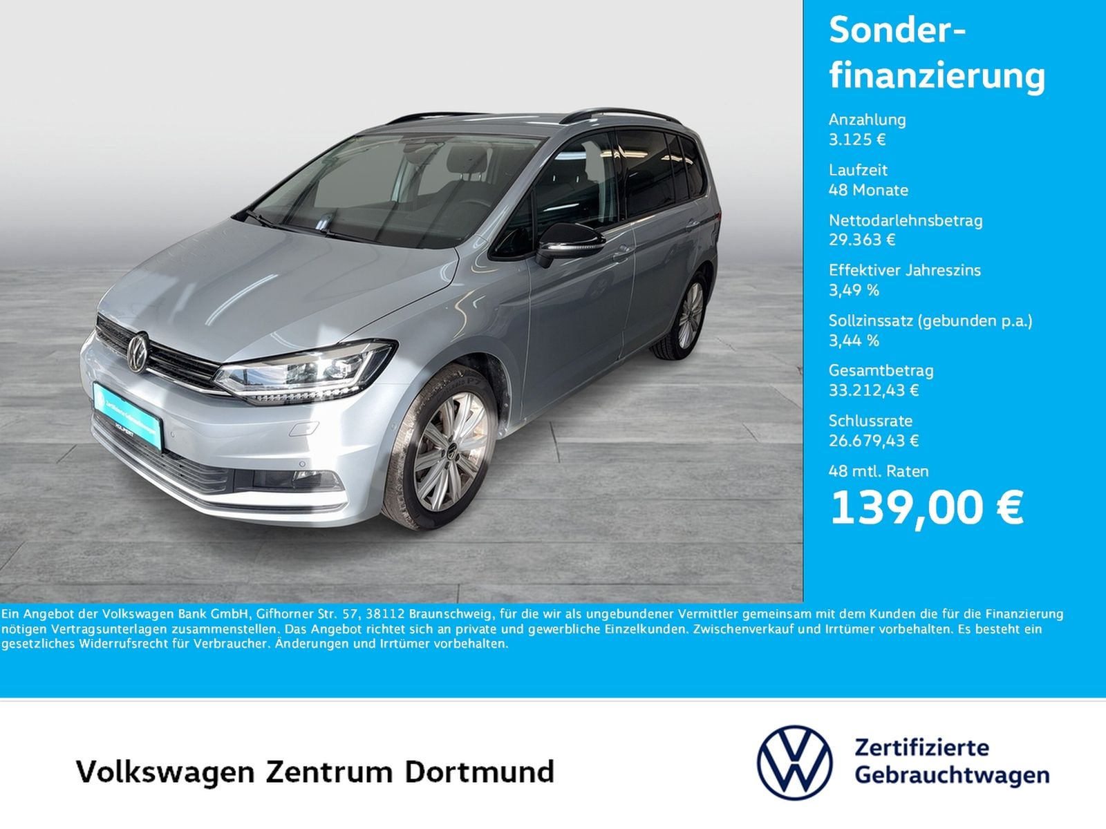 Volkswagen Touran 1.5 HIGHLINE 7SITZE AHK CAM ACC LM17 NAVI foto 1