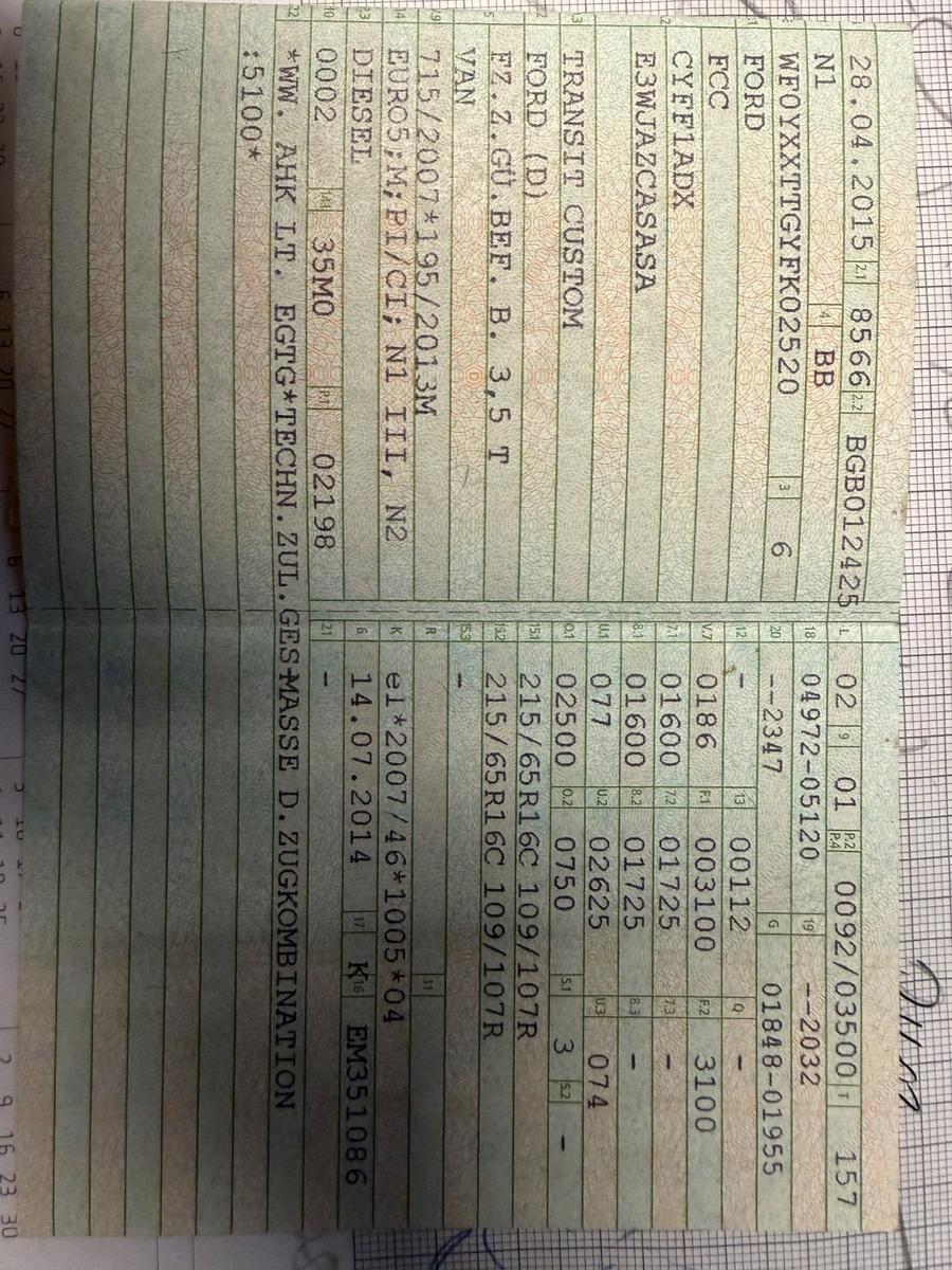 Ford Transit Custom Kasten 310 HD L1H2