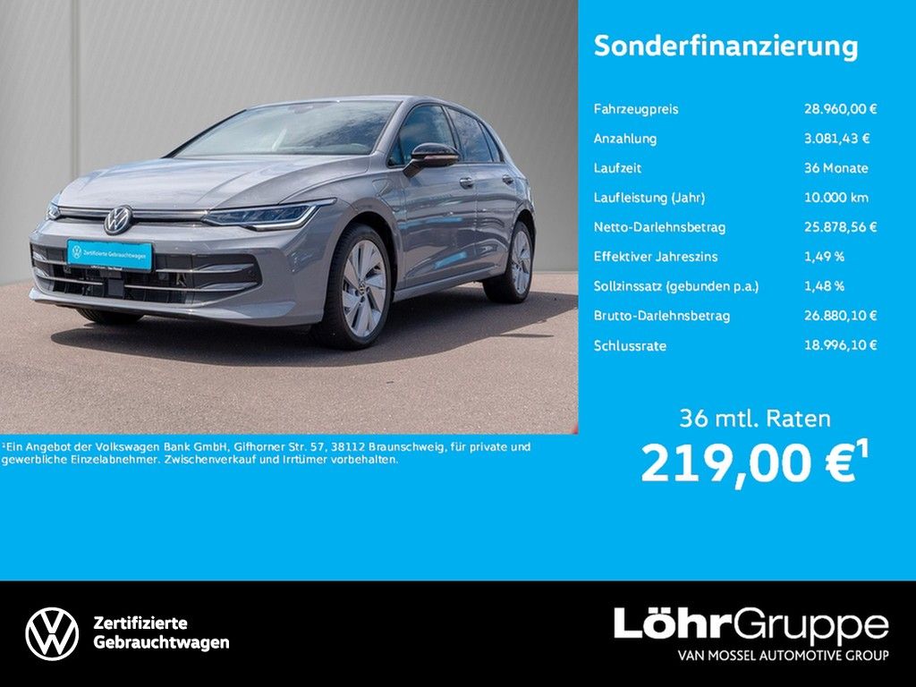 Volkswagen Golf VIII 1.5 TSI DSG eHybrid Goal WWV