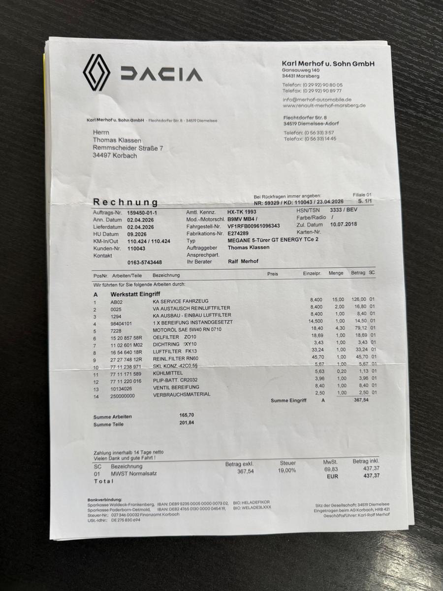 Renault Megane IV Lim. 5-trg.GT * Automatik * Scheckheft