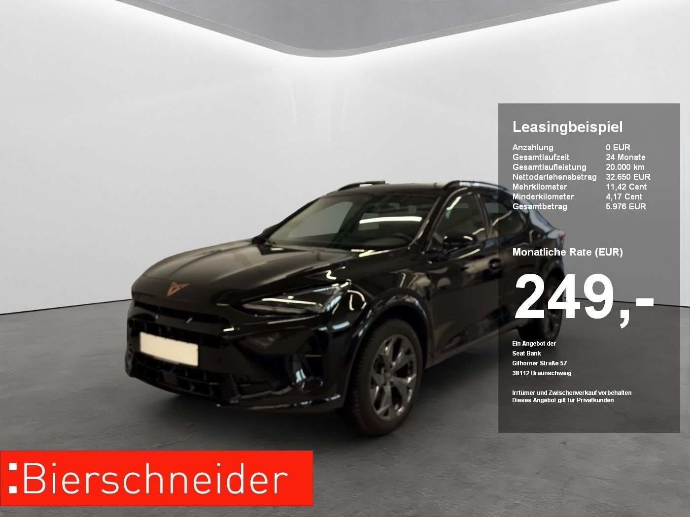 Cupra Formentor 1.5 eTSI DSG Leasingrate ab 249.- LED