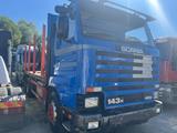 Scania 143H420 6x4 platt platt gefedert mit Loglift kra - Offers