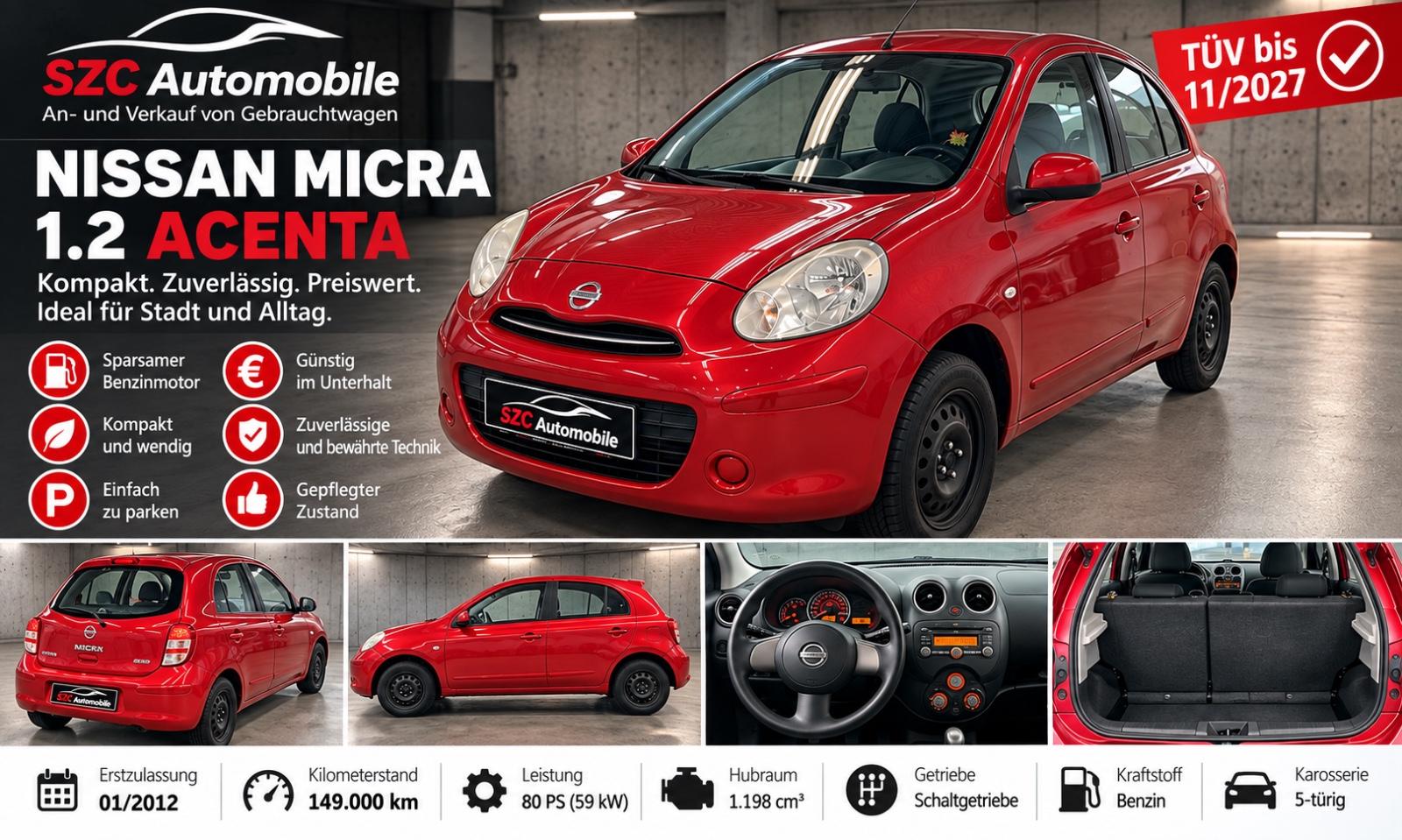 Nissan Micra Acenta 1.2/Klima/Standheizung