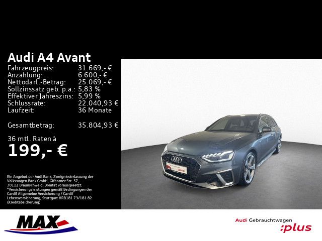 A4 Avant 45 TFSI QU S LINE LED+AHK+KAMERA+NAVI