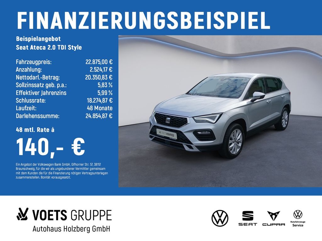 Seat Ateca 2.0 TDI Style AHK+ACC+Carplay