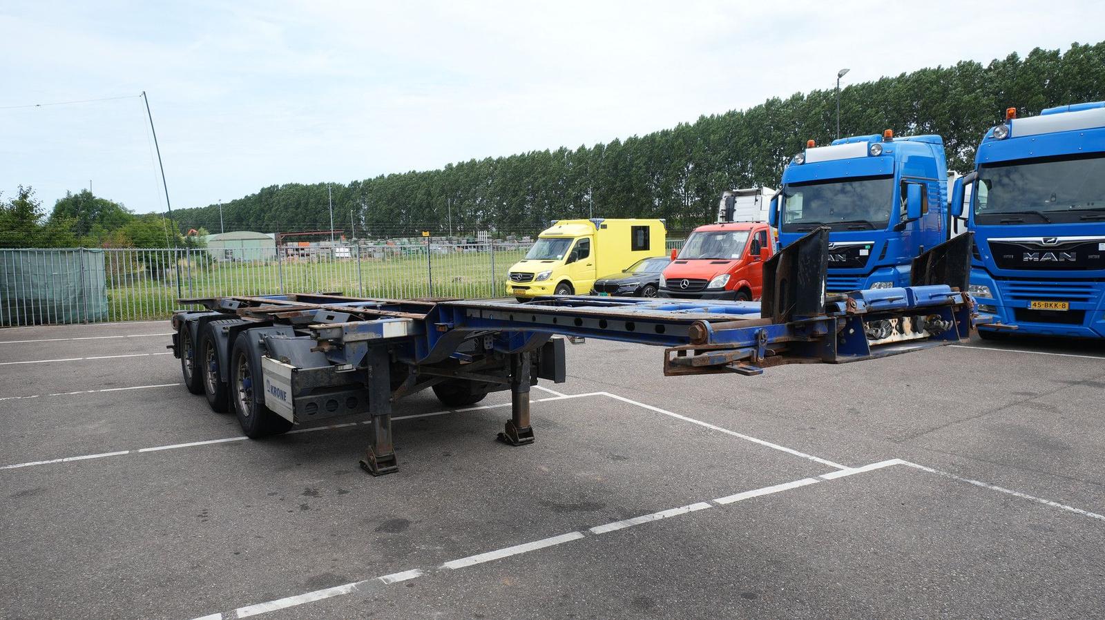 Krone 3 axle container chassis extendable trailer