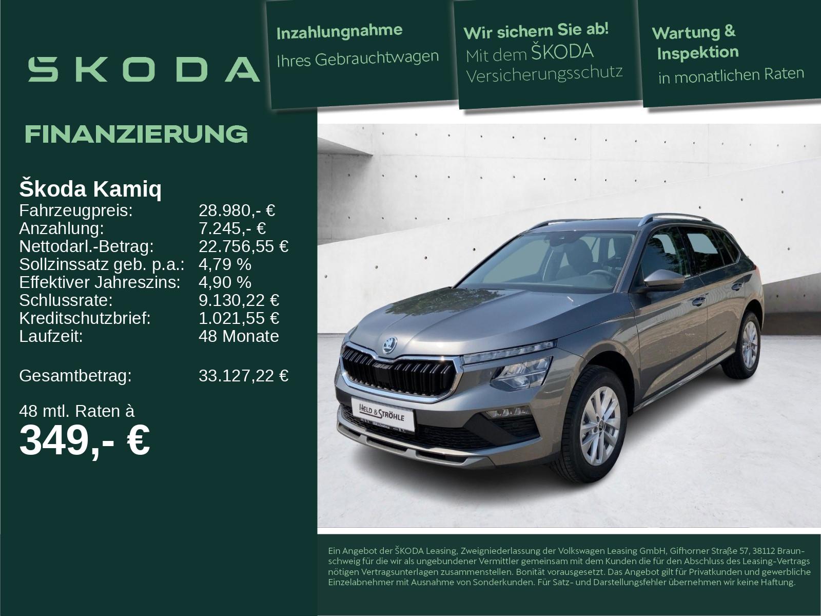 Skoda Kamiq Selection 1.0 TSI DSG AHK LED NAVI R-KAM