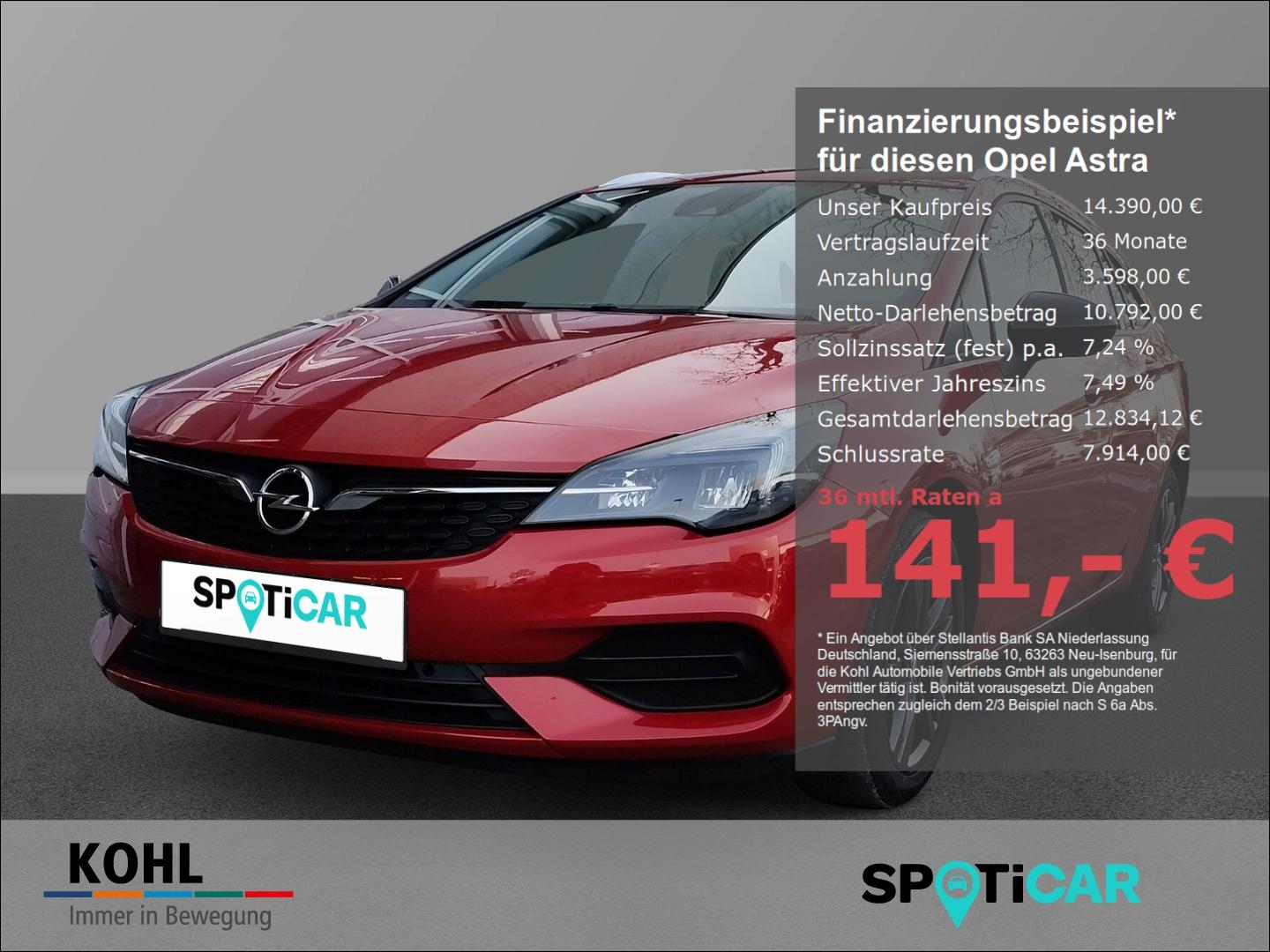 Opel Astra K Sports Tourer Freisprech Lichtsensor PDC