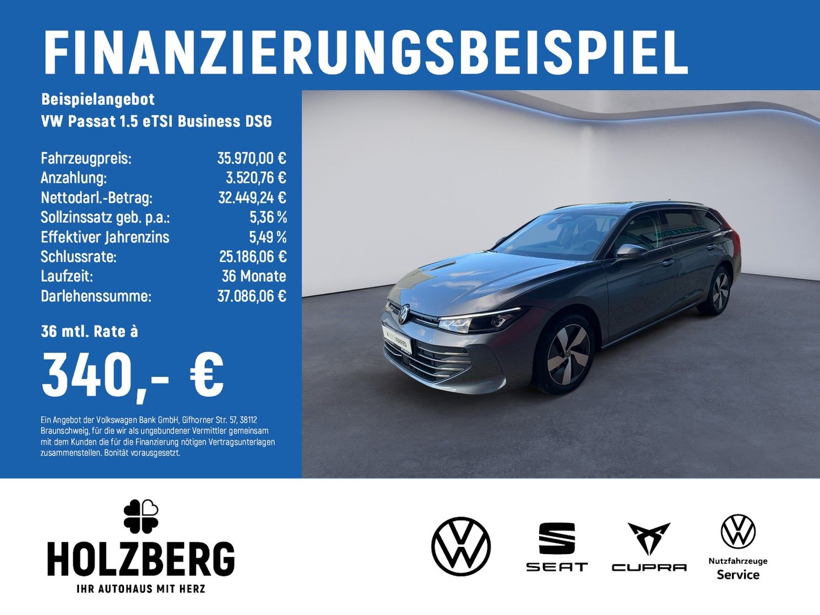 VW Passat 1.5 eTSI Business DSG AHK+NAVI+ErgoActive