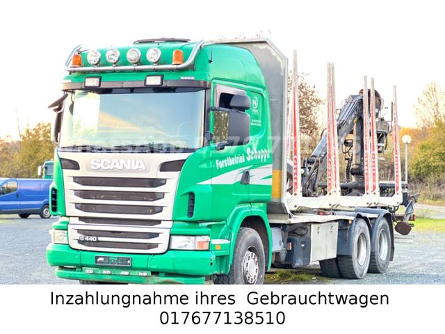 Scania R440 6x4 Kurzholz Kesla Kran