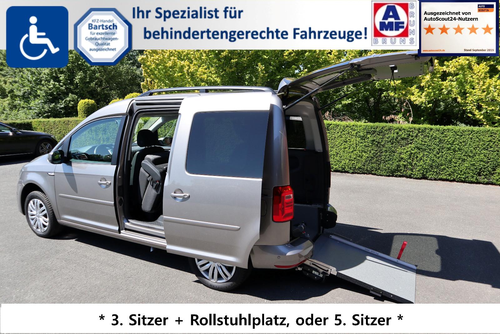 Volkswagen Caddy 1,4TSI DSG*rollstuhlgerecht*Wenderampe*AMF