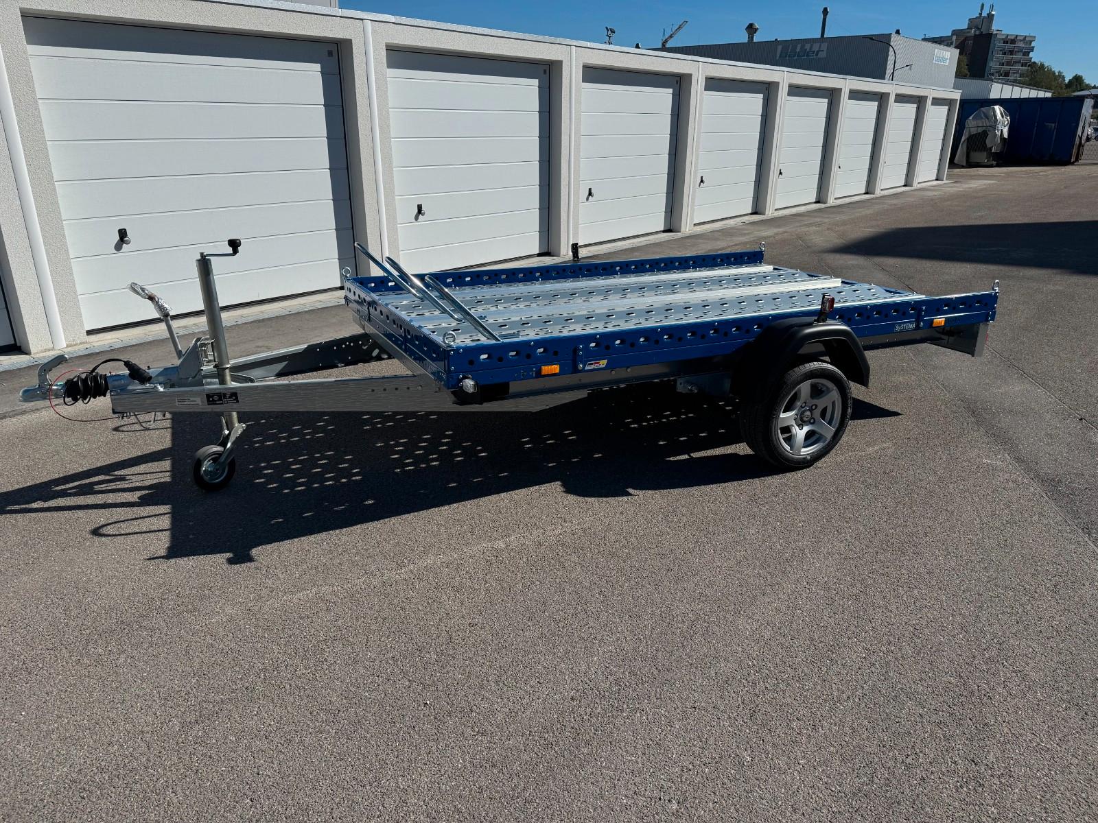 Stema Motorrad-Anhänger 1500kg Enzianblau 3er Motorrad